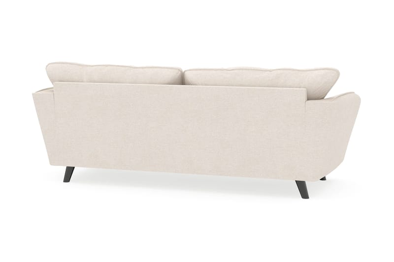Trend Luksus Retro Sofa 194 cm i Stoff med Skrå Ben - Benhvit - Møbler - Sofaer - 3 seter sofa