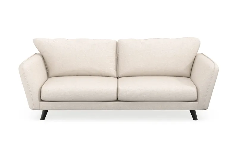 Trend Luksus Retro Sofa 194 cm i Stoff med Skrå Ben, Benhvit