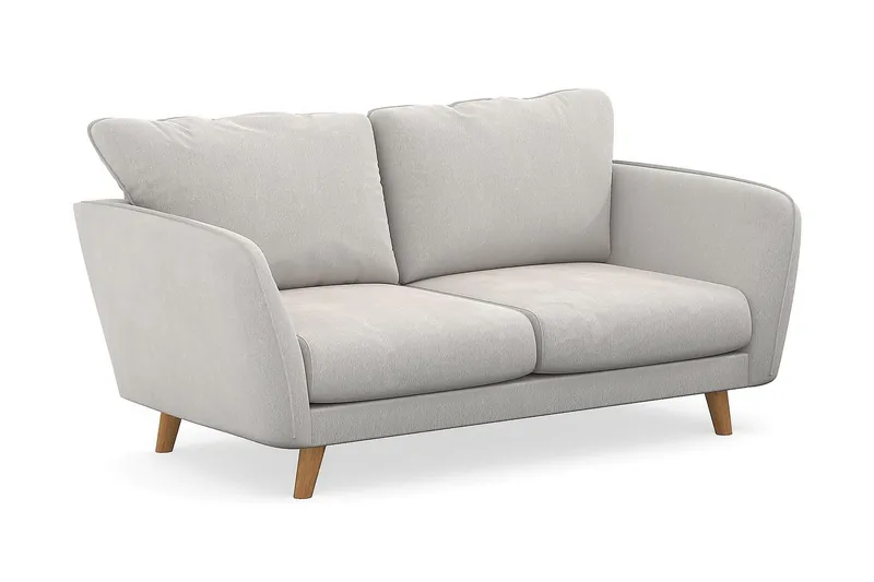 Trend Lyx 2-seter Sofa - Hvit Fløyel - Møbler - Sofaer - Fløyelssofaer