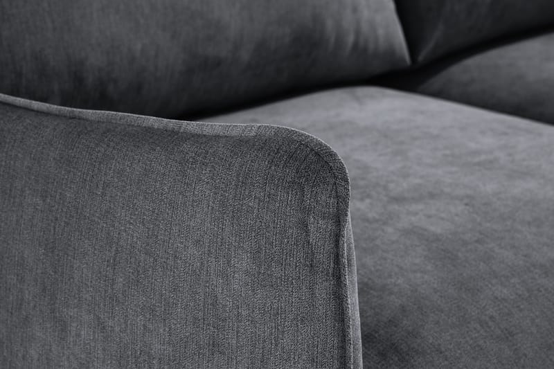 Trend Lyx 2-seter Sofa i Stoff med Buede Armlener - Grå - Møbler - Sofaer - 2 seter sofa