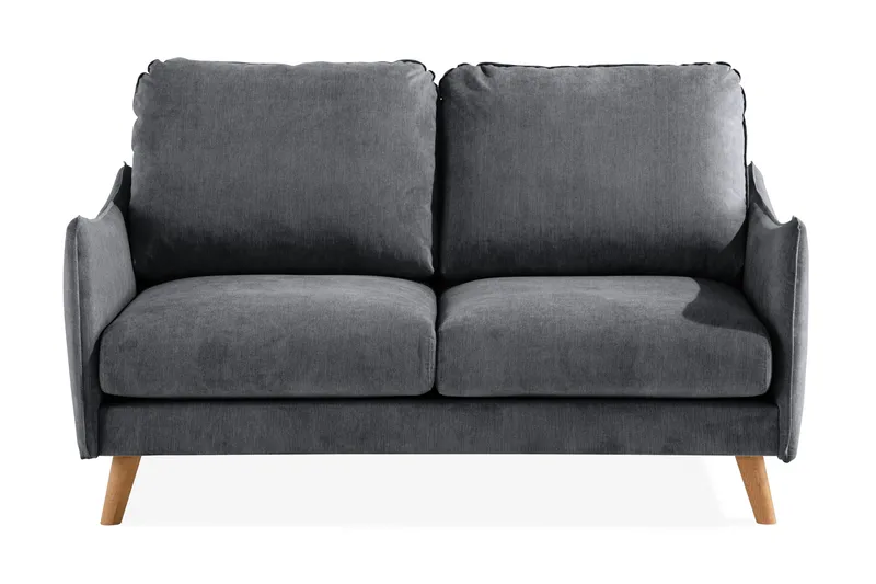 Trend Lyx 2-seter Sofa i Stoff med Buede Armlener, Grå