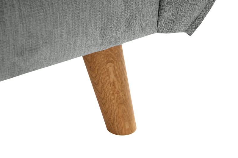 Trend Lyx 2-seter Sofa med Utsvungne Armlener i Grått Stoff med Trebein - Grå - Møbler - Sofaer - 2 seter sofa