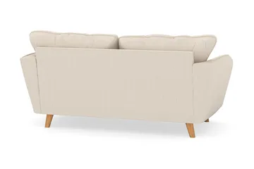 Trend Lyx 2-seter Sofa med Utsvungne Armlener i Kordfløyel med Trebein - Beige - Møbler - Sofaer - 2 seter sofa