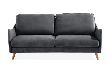 Trend Lyx 3-seter Sofa - Mørkegrå/Eik - Møbler - Sofaer - 3 seter sofa