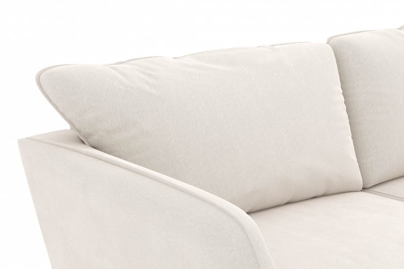 Trend Lyx 3-seters Fløyelssofa - Kremhvit - Møbler - Sofaer - 3 seter sofa