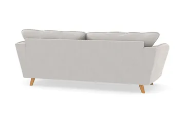 Trend Lyx 3-seters Fløyelssofa - Kremhvit - Møbler - Sofaer - Fløyelssofaer