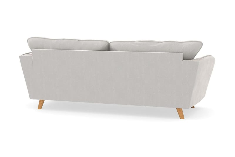Trend Lyx 3-seters Fløyelssofa - Kremhvit - Møbler - Sofaer - Fløyelssofaer