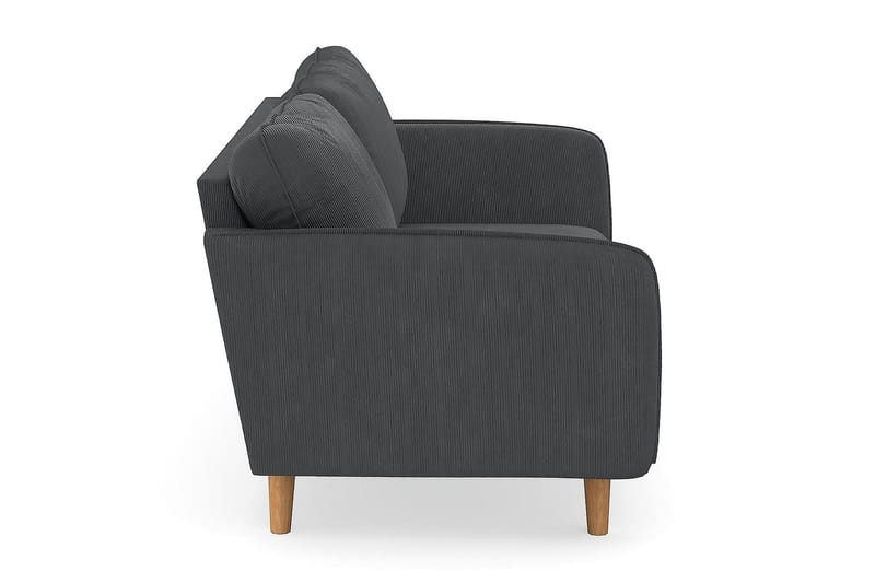 Trend Lyx 3-seters Manchestersofa - Mørk grå - Møbler - Sofaer - 3 seter sofa