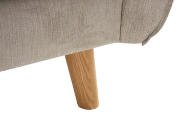 Trend Lyx 3-seters Sofa med Vinklede Armlener i Stoff - Beige - Møbler - Sofaer - 3 seter sofa