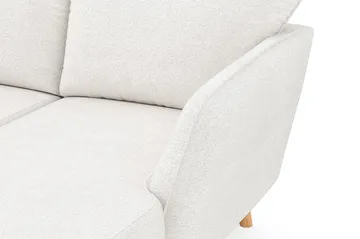Trend Lyx 4-seters Høyrevendt U-formet Sofa med Divan og Sjeselong i Bouclé - Hvit - Møbler - Sofaer - U-sofa