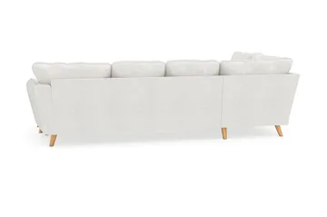 Trend Lyx 4-seters Høyrevendt U-formet Sofa med Divan og Sjeselong i Bouclé - Hvit - Møbler - Sofaer - U-sofa