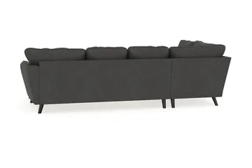 Trend Lyx 4-seters Høyrevendt U-formet Sofa med Divan og Sjeselong i Manchester - Mørkegrå - Møbler - Sofaer - U-sofa