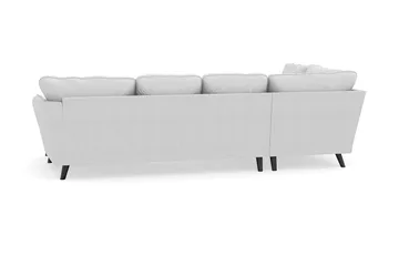 Trend Lyx 4-seters Høyrevendt U-formet Sofa med Divan og Sjeselong i Stoff - Lysegrå - Møbler - Sofaer - U-sofa