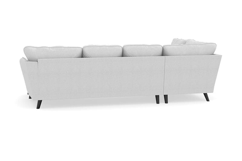 Trend Lyx 4-seters Høyrevendt U-formet Sofa med Divan og Sjeselong i Stoff - Lysegrå - Møbler - Sofaer - U-sofa