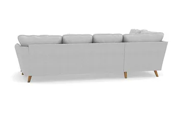 Trend Lyx 4-seters Venstrevendt U-formet Sofa med Divan og Sjeselong i Stoff - Lys grå - Møbler - Sofaer - U-sofa