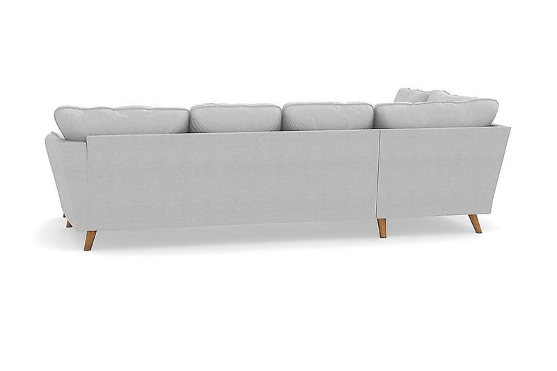 Trend Lyx 4-seters Venstrevendt U-formet Sofa med Divan og Sjeselong i Stoff - Lys grå - Møbler - Sofaer - U-sofa
