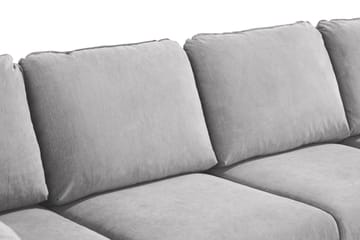 Trend Lyx 4-seters Venstrevendt U-formet Sofa med Divan og Sjeselong i Stoff - Lys grå - Møbler - Sofaer - U-sofa