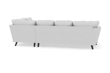 Trend Lyx 4-seters Venstrevendt U-formet Sofa med Divan og Sjeselong i Stoff - Lysegrå - Møbler - Sofaer - U-sofa