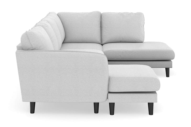 Trend Lyx 4-seters Venstrevendt U-formet Sofa med Divan og Sjeselong i Stoff - Lysegrå - Møbler - Sofaer - U-sofa