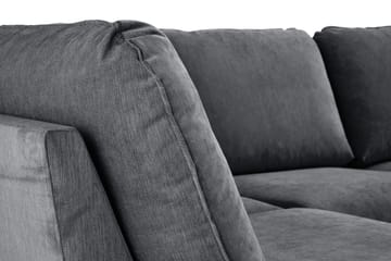 Trend Lyx 4-seters Venstrevendt U-formet Sofa med Divan og Sjeselong i Stoff - Mørk grå - Møbler - Sofaer - U-sofa