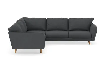 Trend Lyx 6-seter Vendbar L-formet Hjørnesofa i Kordfløyel - Grå - Møbler - Sofaer - Hjørnesofaer