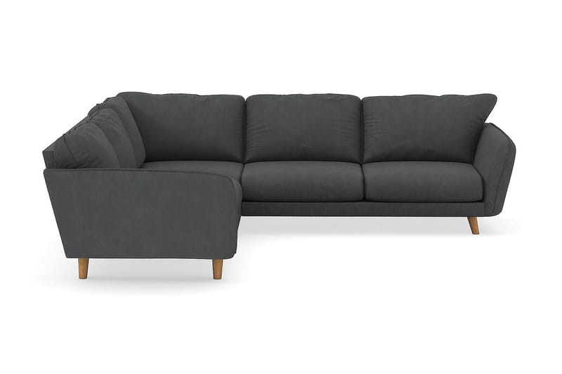 Trend Lyx 6-seter Vendbar L-formet Hjørnesofa i Kordfløyel - Grå - Møbler - Sofaer - Hjørnesofaer