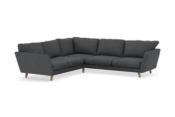 Trend Lyx 6-seter Vendbar L-formet Hjørnesofa i Kordfløyel - Grå - Møbler - Sofaer - Hjørnesofaer