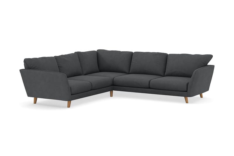 Trend Lyx 6-seter Vendbar L-formet Hjørnesofa i Kordfløyel - Grå - Møbler - Sofaer - Hjørnesofaer