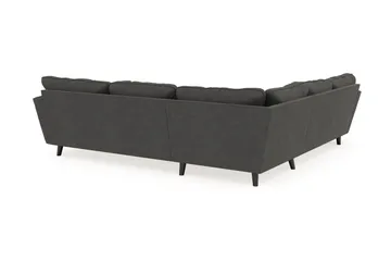 Trend Lyx 6-seters Vendbar L-formet Hjørnesofa i Manchester - Mørkegrå - Møbler - Sofaer - Hjørnesofaer