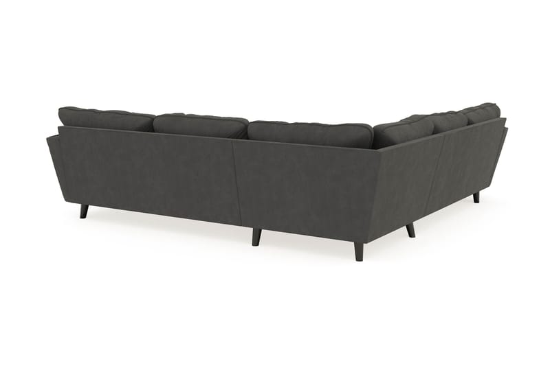 Trend Lyx 6-seters Vendbar L-formet Hjørnesofa i Manchester - Mørkegrå - Møbler - Sofaer - Hjørnesofaer