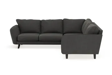 Trend Lyx 6-seters Vendbar L-formet Hjørnesofa i Manchester - Mørkegrå - Møbler - Sofaer - Hjørnesofaer