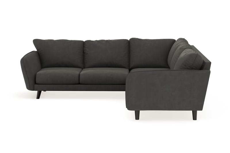 Trend Lyx 6-seters Vendbar L-formet Hjørnesofa i Manchester - Mørkegrå - Møbler - Sofaer - Hjørnesofaer