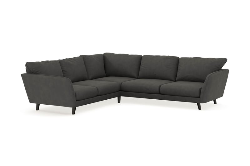 Trend Lyx 6-seters Vendbar L-formet Hjørnesofa i Manchester - Mørkegrå - Møbler - Sofaer - Hjørnesofaer