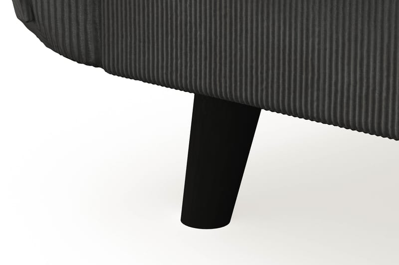 Trend Lyx 6-seters Vendbar L-formet Hjørnesofa i Manchester - Mørkegrå - Møbler - Sofaer - Hjørnesofaer