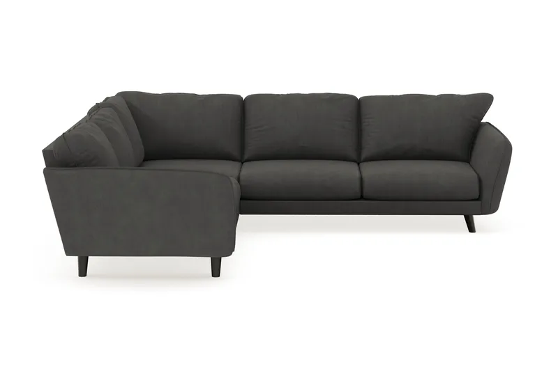 Trend Lyx 6-seters Vendbar L-formet Hjørnesofa i Manchester, Mørkegrå