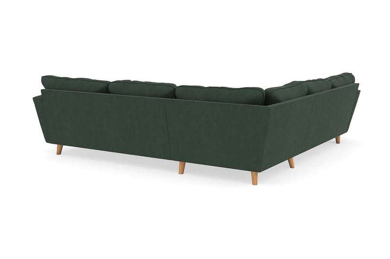 Trend Lyx 6-seters Vendbar L-formet Hjørnesofa i Manchester - Mørkegrønn - Møbler - Sofaer - Hjørnesofaer