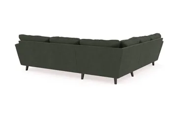 Trend Lyx 6-seters Vendbar L-formet Hjørnesofa i Manchester - Mørkegrønn - Møbler - Sofaer - Hjørnesofaer