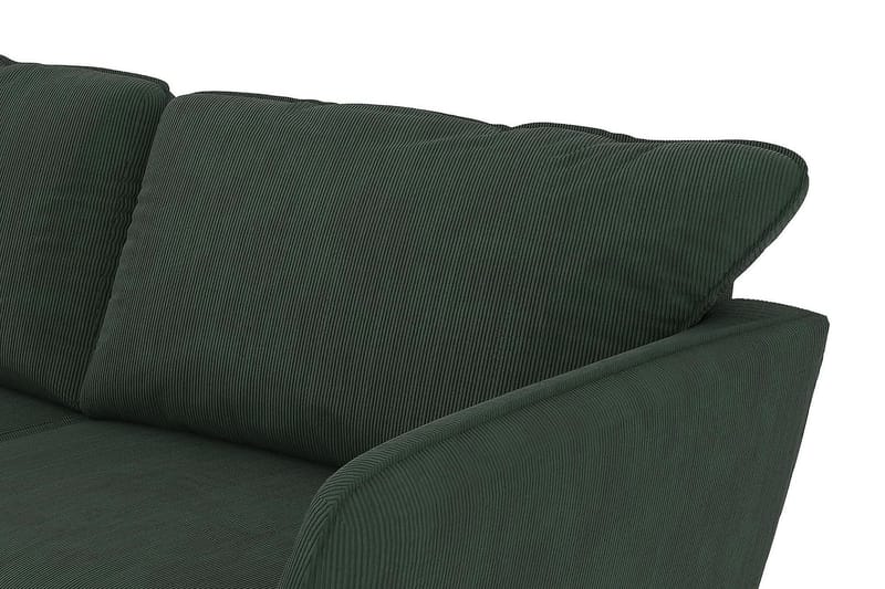 Trend Lyx 6-seters Vendbar L-formet Hjørnesofa i Manchester - Mørkegrønn - Møbler - Sofaer - Hjørnesofaer