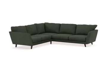 Trend Lyx 6-seters Vendbar L-formet Hjørnesofa i Manchester - Mørkegrønn - Møbler - Sofaer - Hjørnesofaer