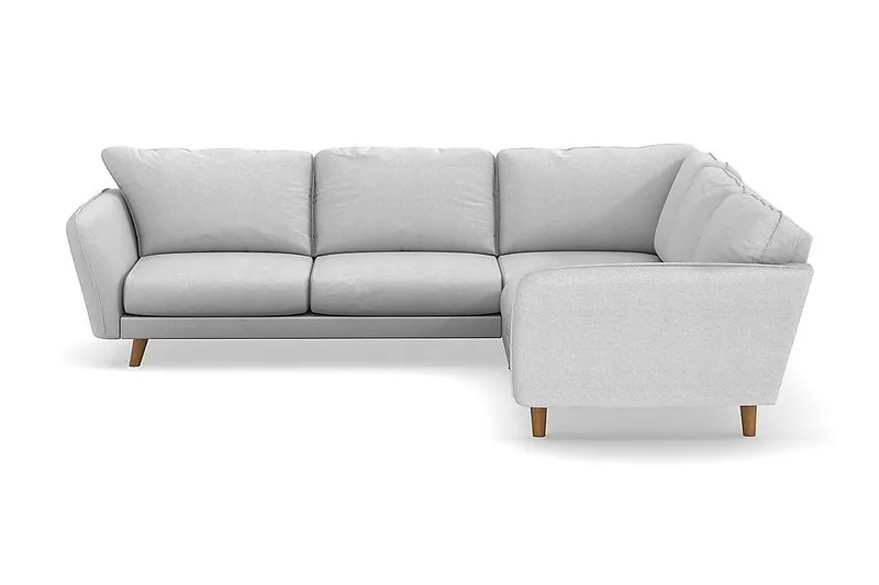 Trend Lyx 6-seters Vendbar L-formet Hjørnesofa i Stoff - Lys grå - Møbler - Sofaer - Hjørnesofaer