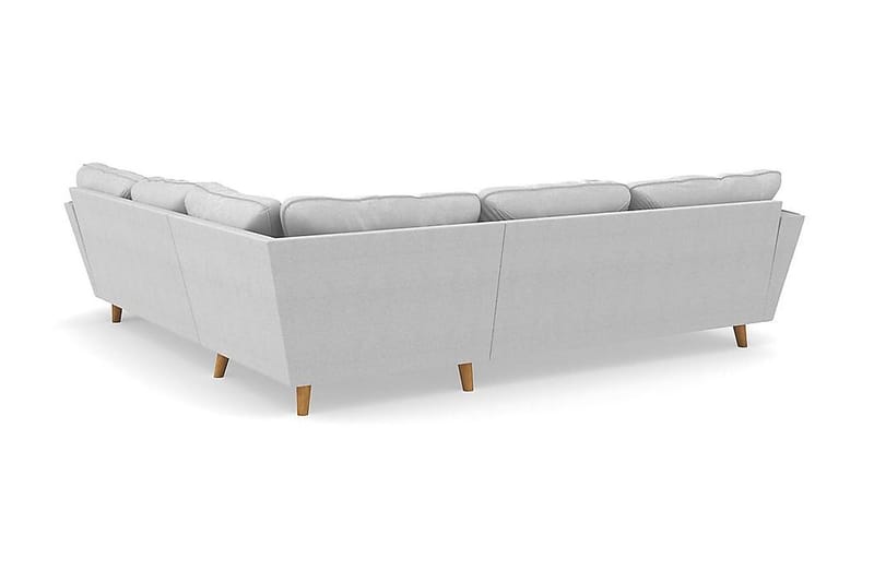 Trend Lyx 6-seters Vendbar L-formet Hjørnesofa i Stoff - Lys grå - Møbler - Sofaer - Hjørnesofaer