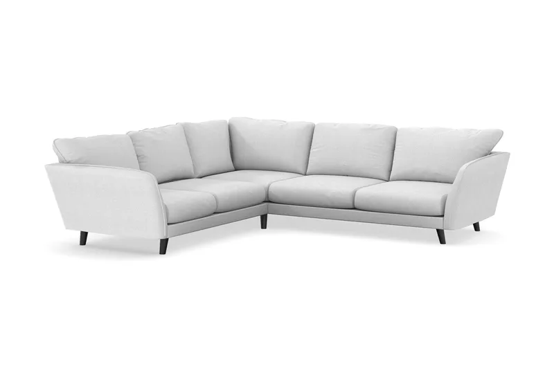 Trend Lyx 6-seters Vendbar L-formet Hjørnesofa i Stoff - Lysegrå - Møbler - Sofaer - Hjørnesofaer