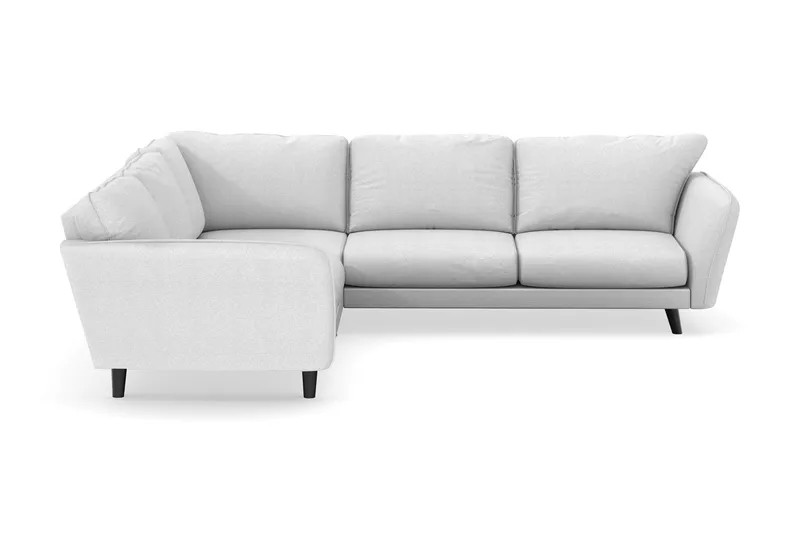 Trend Lyx 6-seters Vendbar L-formet Hjørnesofa i Stoff, Lysegrå