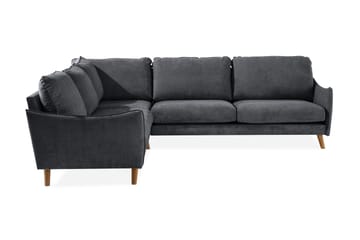 Trend Lyx Hjørnesofa Vendbar - Mørkegrå/Eik - Møbler - Sofaer - Hjørnesofaer
