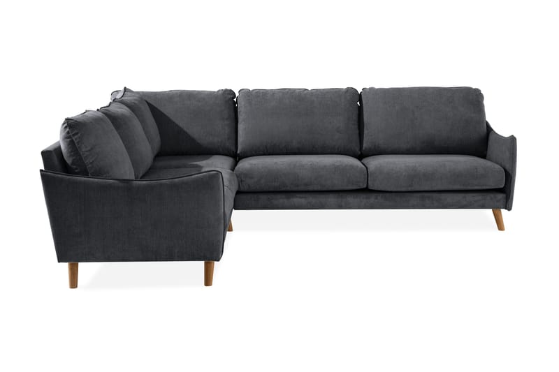 Trend Lyx Hjørnesofa Vendbar - Mørkegrå/Eik - Møbler - Sofaer - Hjørnesofaer