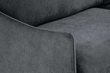 Trend Lyx Hjørnesofa Vendbar - Mørkegrå/Eik - Møbler - Sofaer - Hjørnesofaer