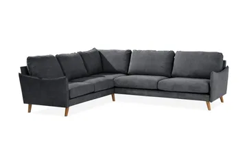 Trend Lyx Hjørnesofa Vendbar - Mørkegrå/Eik - Møbler - Sofaer - Hjørnesofaer