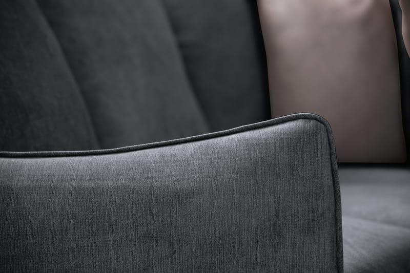 Trend Lyx Hjørnesofa Vendbar - Mørkegrå/Eik - Møbler - Sofaer - Hjørnesofaer