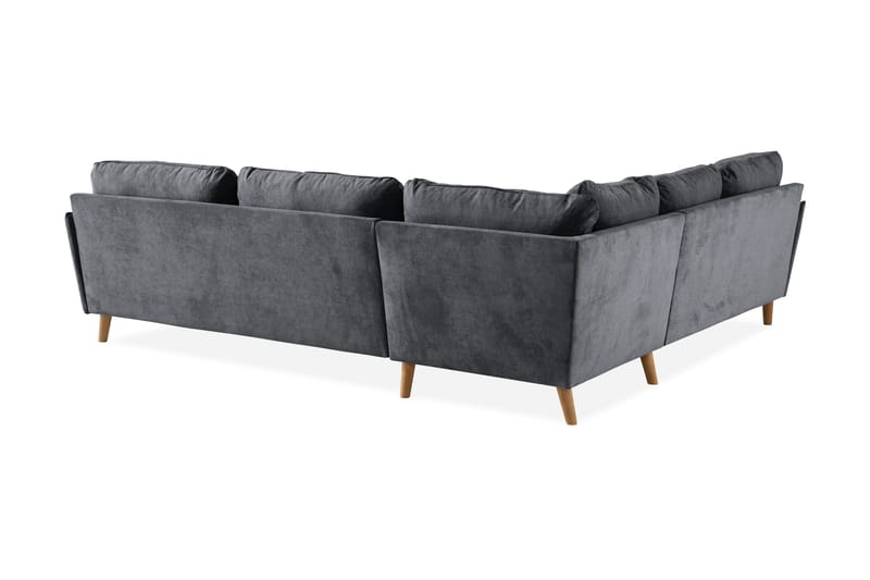 Trend Lyx Hjørnesofa Vendbar - Mørkegrå/Eik - Møbler - Sofaer - Hjørnesofaer