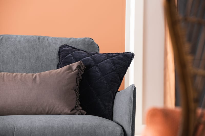 Trend Lyx Hjørnesofa Vendbar - Mørkegrå/Eik - Møbler - Sofaer - Hjørnesofaer